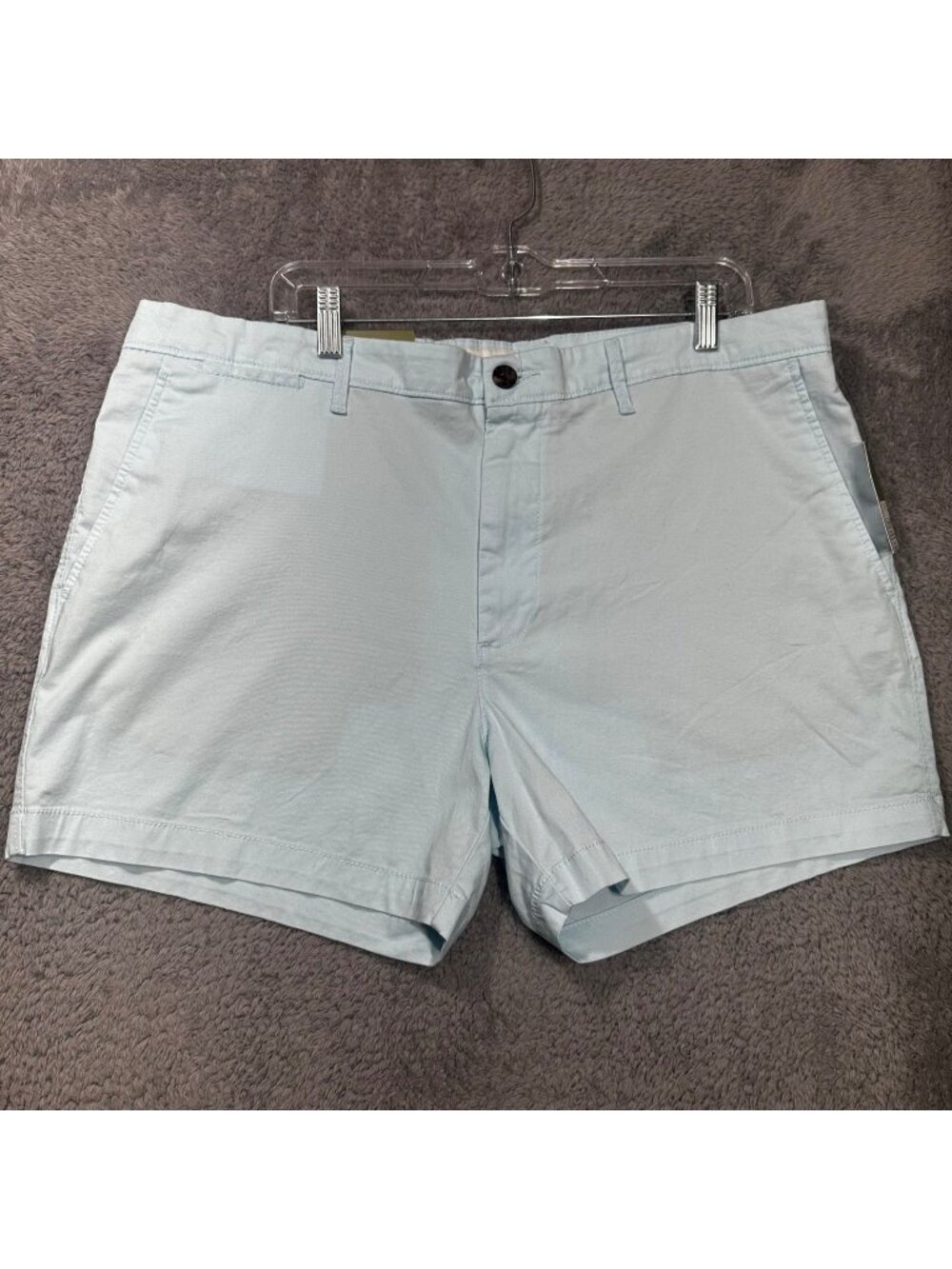 Goodfellow & Co Every Wear Shorts Mens 38 Light Blue Flat Front 5" Inseam Cotton